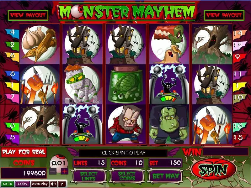 Play Monster Mayhem Slot Main Screen Reels
