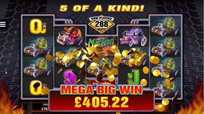 Play Monster Wheels Slot Winning Screenshot