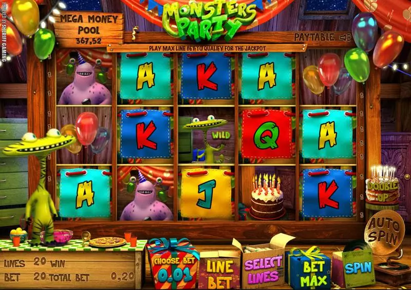 Play Monsters Party Slot Main Screen Reels