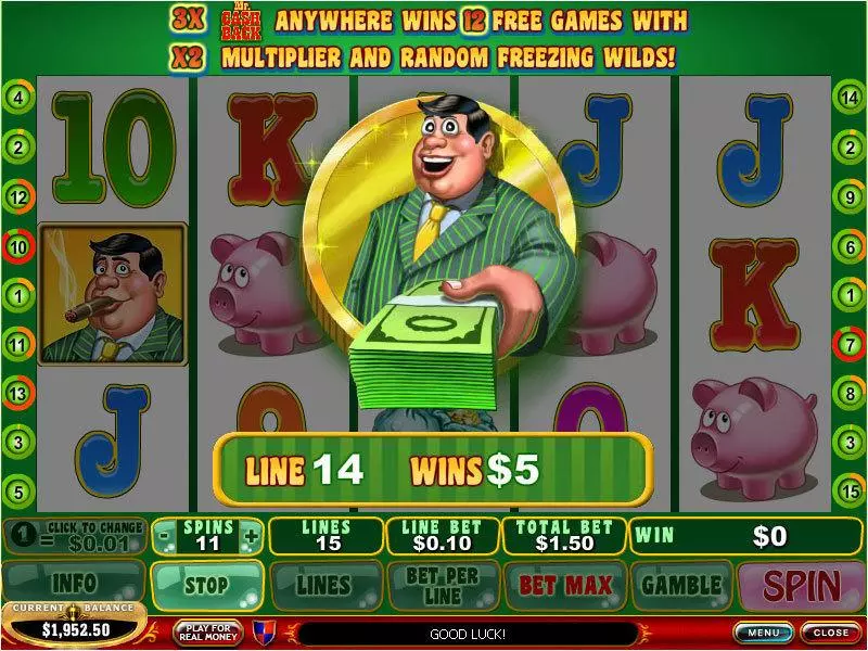 Play Mr. Cashback Slot Bonus 1
