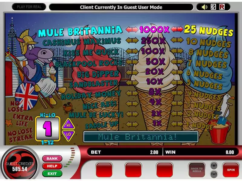 Play Mule Britannia Slot Bonus 1