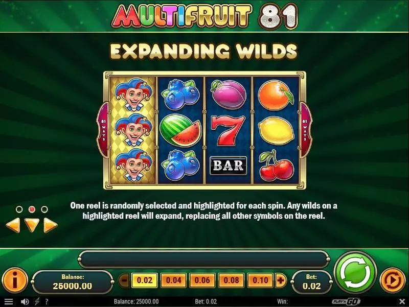 Play Multifruit 81 Slot Info and Rules