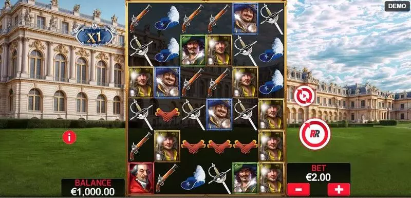 Play Musketeers 1 Wild for All Slot Main Screen Reels