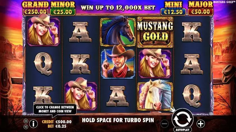 Play Mustang Gold Slot Main Screen Reels