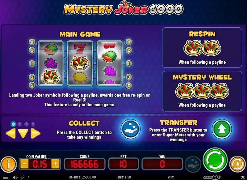 Play Mystery Joker 6000 Slot Bonus 1