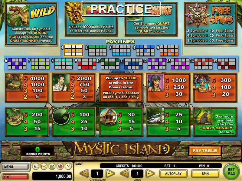 Play Mystic Island Slot Info and Rules