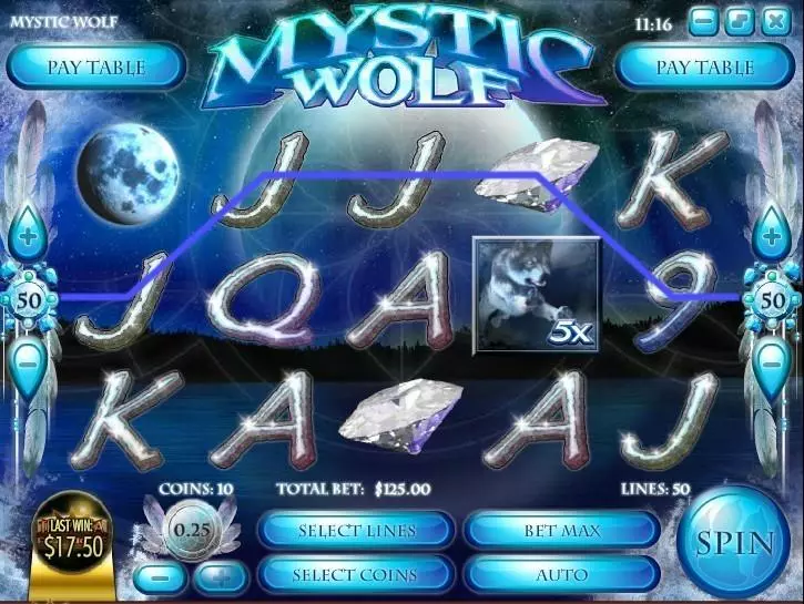 Play Mystic Wolf Slot Main Screen Reels
