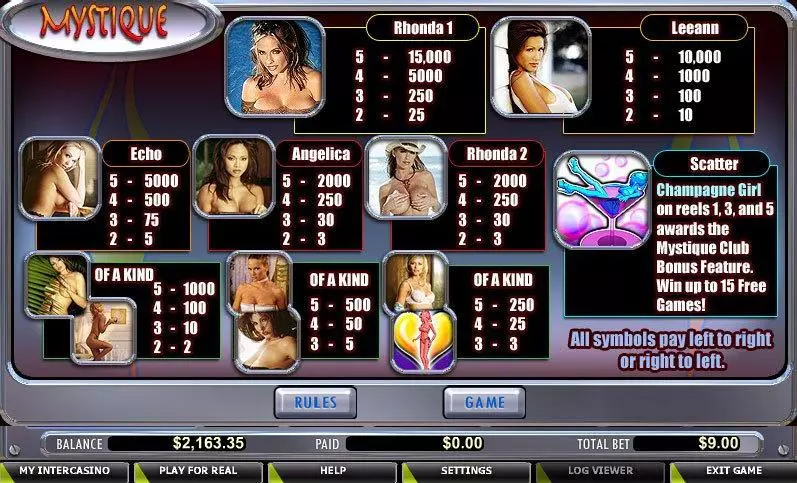 Play Mystique Club Slot Info and Rules