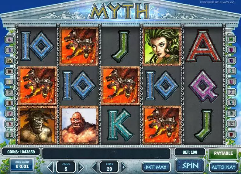 Play Myth Slot Main Screen Reels