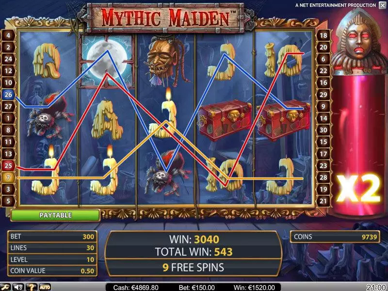 Play Mythic Maiden Slot Bonus 1