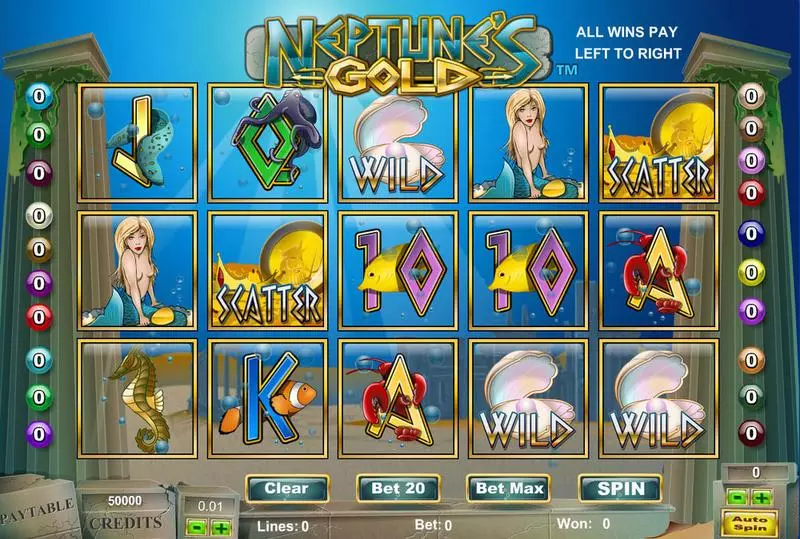 Play Neptune's Gold Slot Main Screen Reels