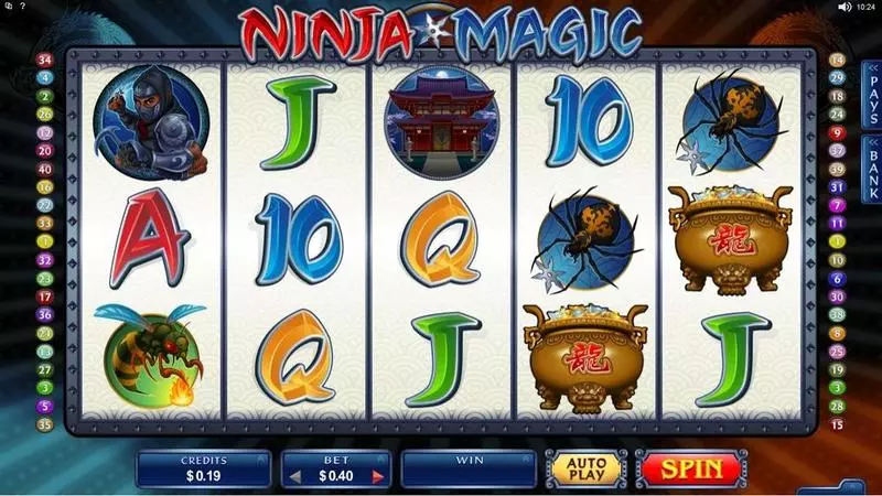 Play Ninja Magic Slot Introduction Screen