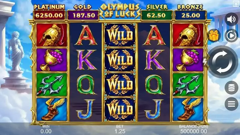 Play Olympus of Luck Slot Main Screen Reels