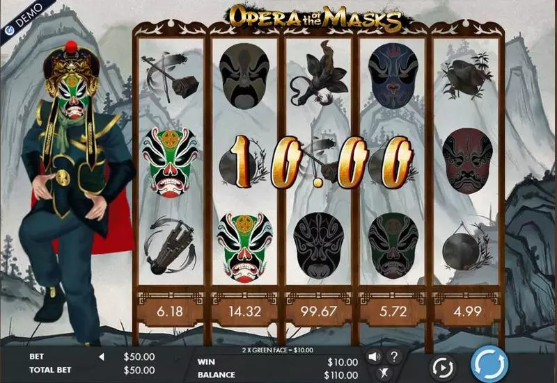 Play Opera of the Masks Slot Introduction Screen