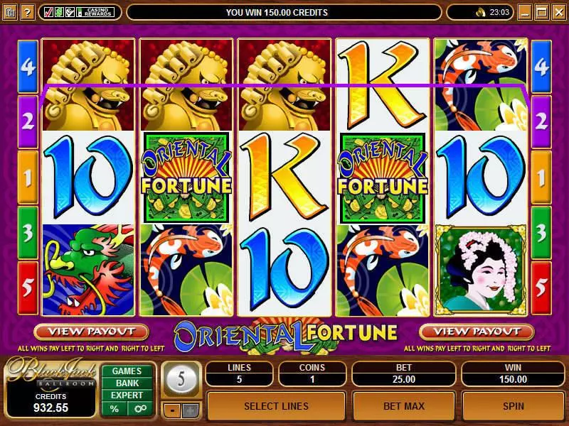 Play Oriental Fortune Slot Main Screen Reels