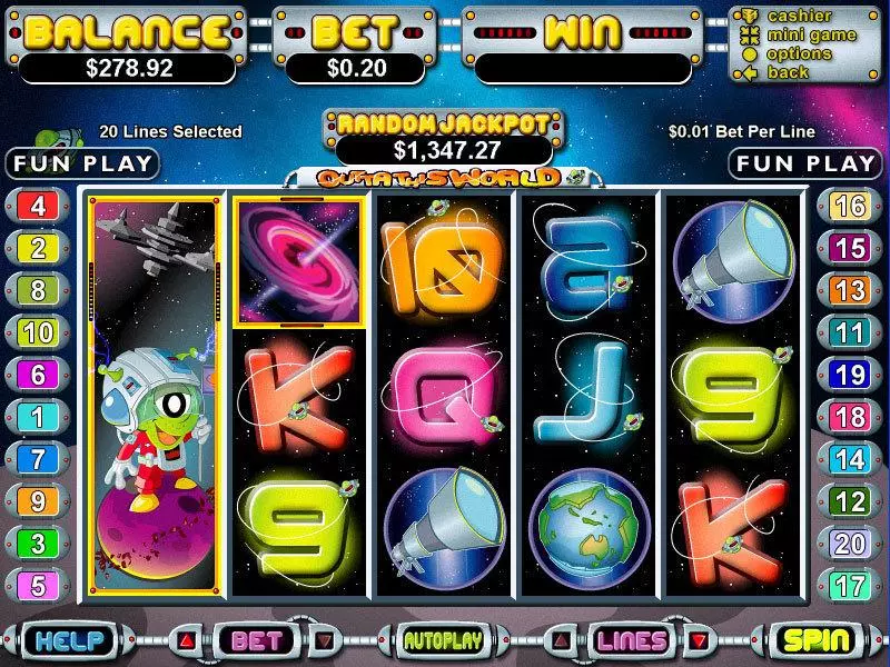 Play Out of This World Slot Main Screen Reels