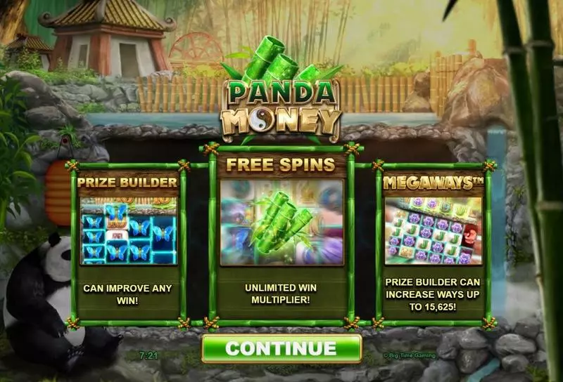 Play Panda Money Slot Introduction Screen