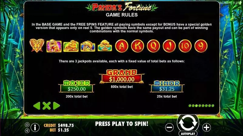 Play Panda’s Fortune Slot Bonus 3