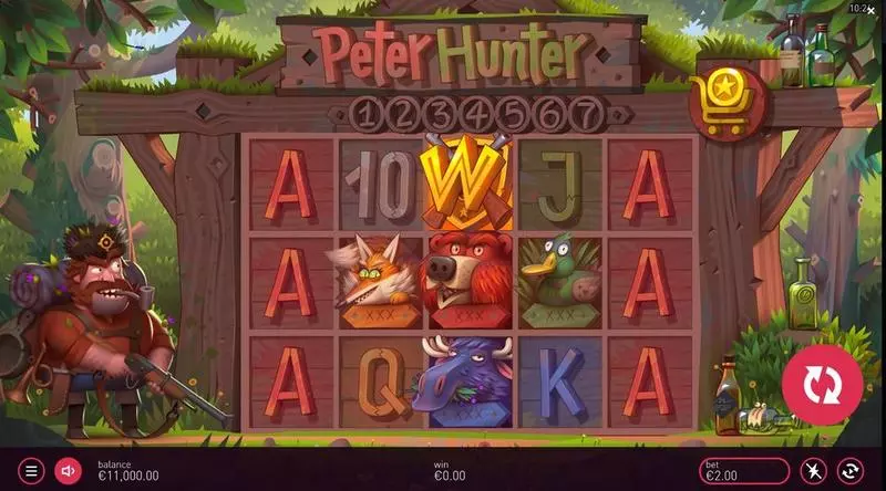 Play Peter Hunter Slot Main Screen Reels