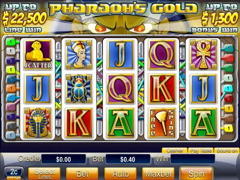 Play Pharaoh's Gold Slot Main Screen Reels