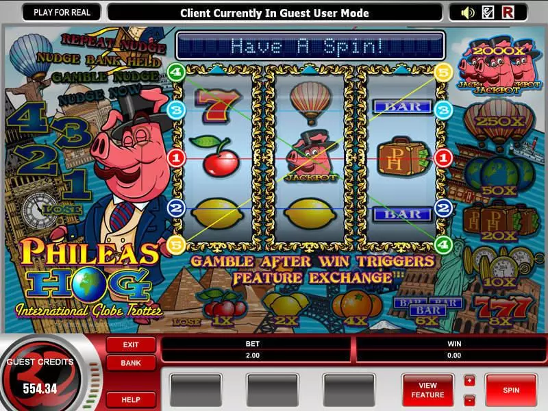Play Phileas Hog Slot Main Screen Reels
