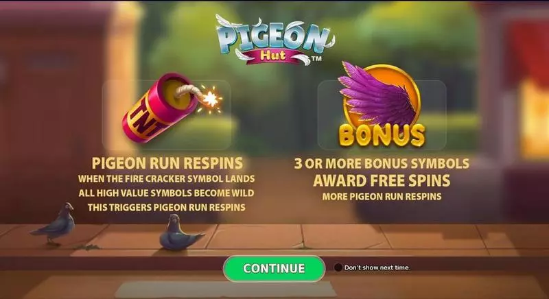 Play Pigeon Hut Slot Introduction Screen