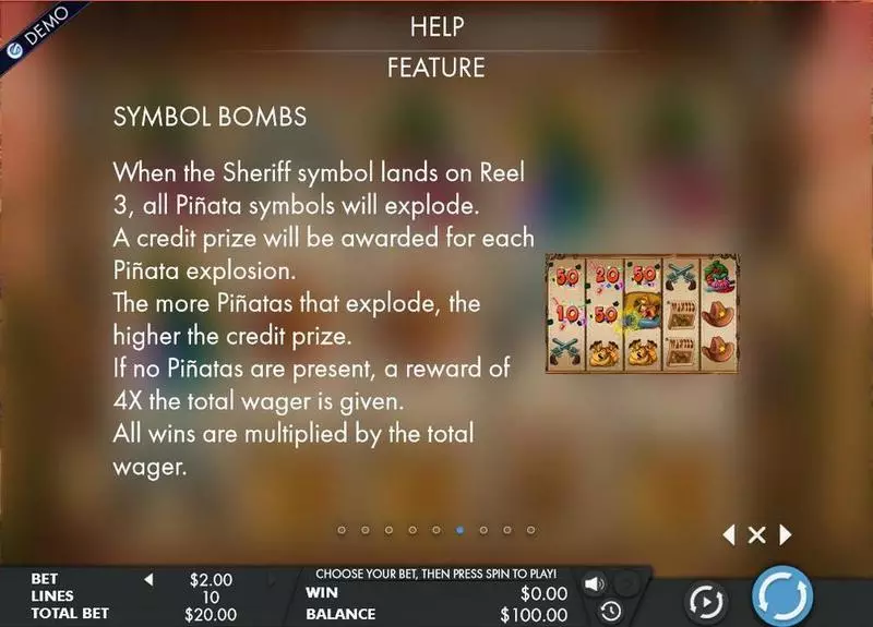Play Pinata Bandidos Slot Info and Rules