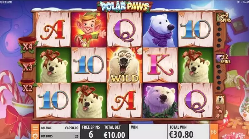Play Polar Paws Slot Main Screen Reels