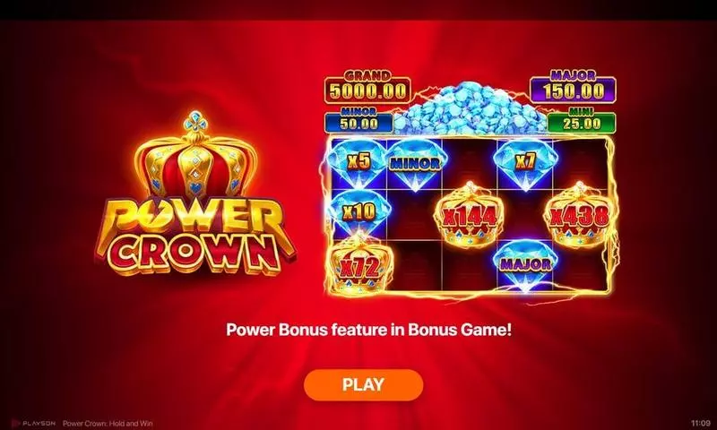 Play Power Crown Hold And Win Slot Introduction Screen