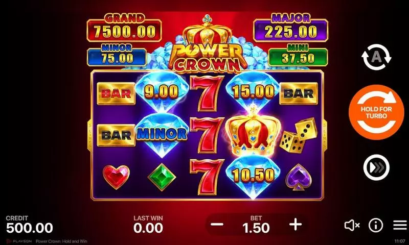 Play Power Crown Hold And Win Slot Main Screen Reels
