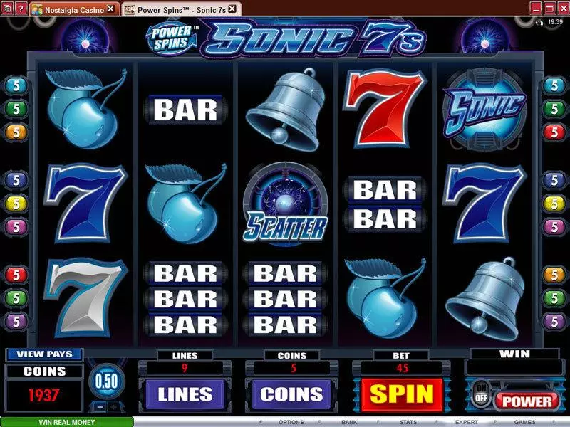 Play Power Spins - Sonic 7's Slot Main Screen Reels