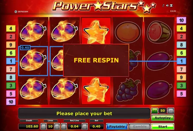 Play Power Stars Slot Bonus 1