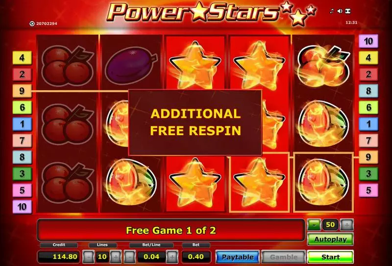 Play Power Stars Slot Bonus 2