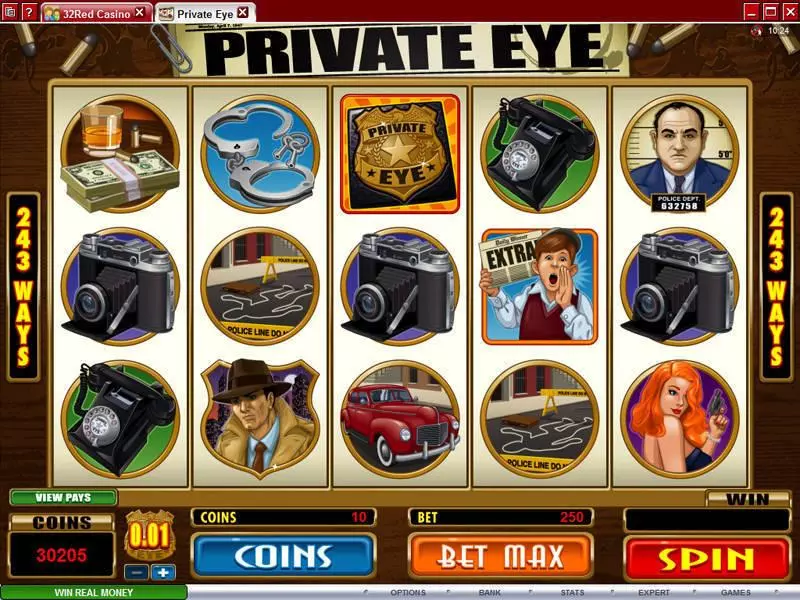 Play Private Eye Slot Main Screen Reels