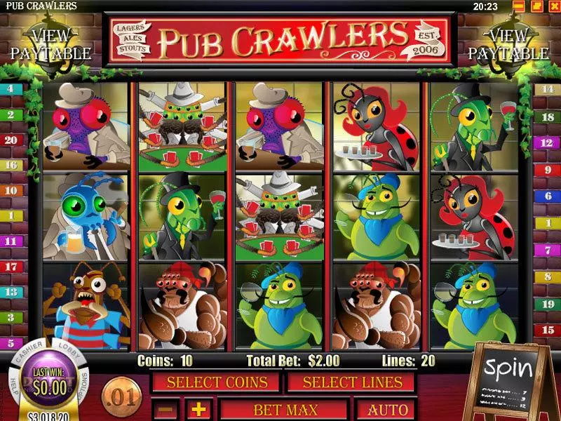 Play Pub Crawlers Slot Main Screen Reels