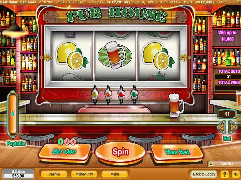 Play Pub House Slot Main Screen Reels