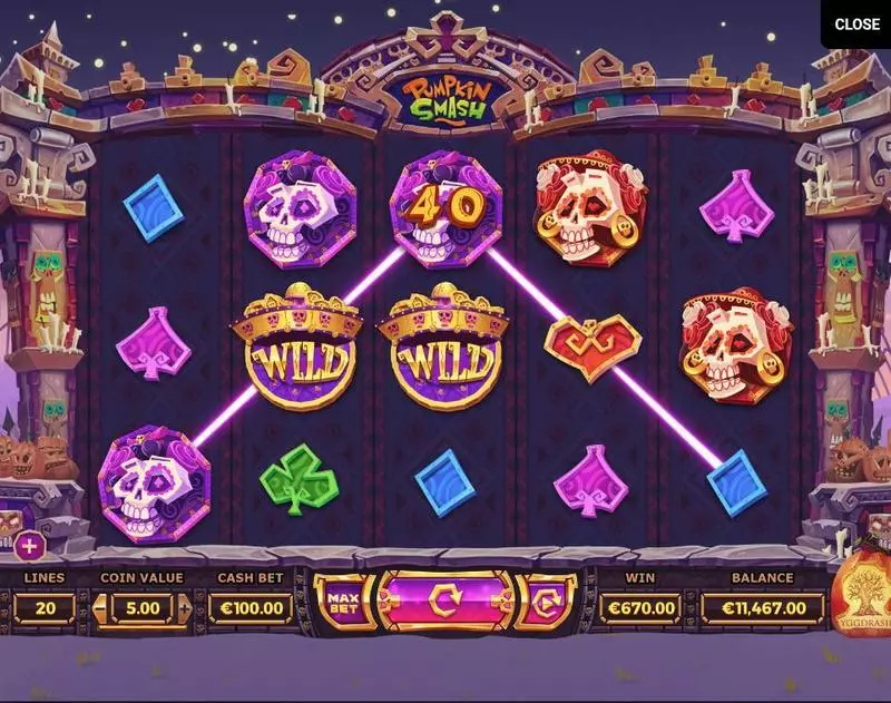 Play Pumpkin Smash Slot Winning Screenshot