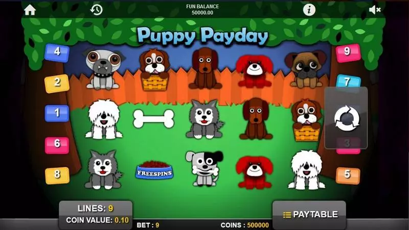 Play Puppy PayDay Slot Main Screen Reels