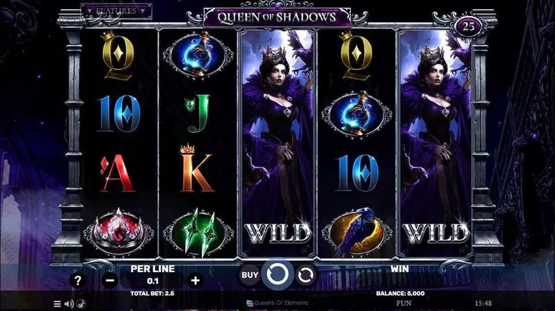 Play Queen Of Shadows Slot Main Screen Reels