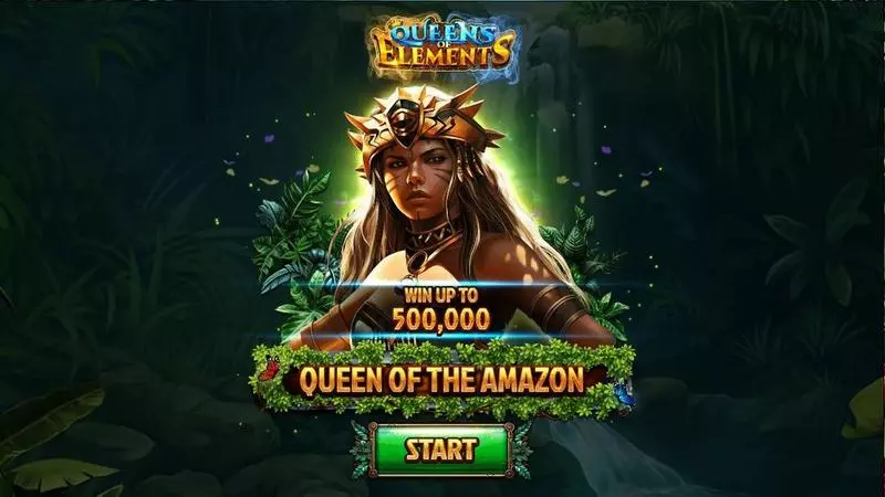 Play Queen Of The Amazon Slot Introduction Screen