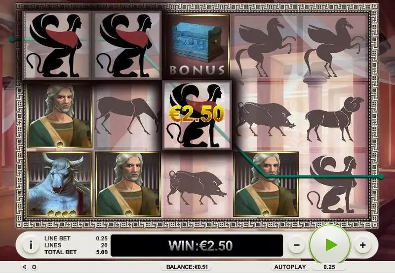 Play Quest For The Minotaur Slot Main Screen Reels