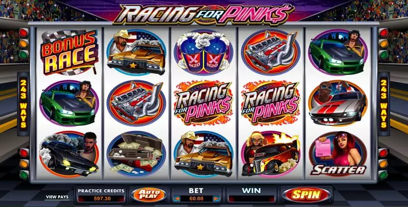 Play Racing For Pinks Slot Main Screen Reels