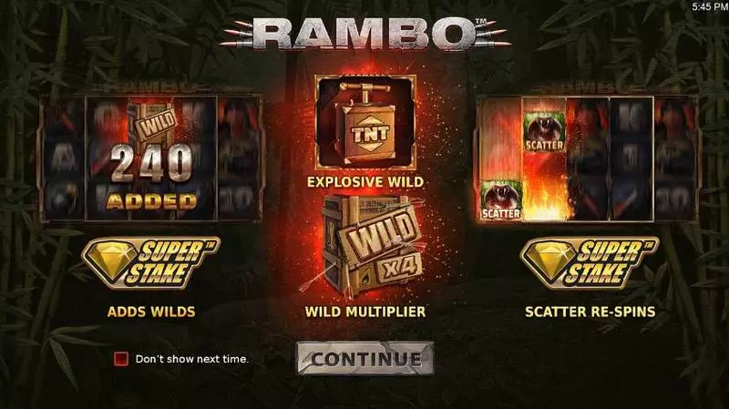 Play Rambo Slot Info and Rules