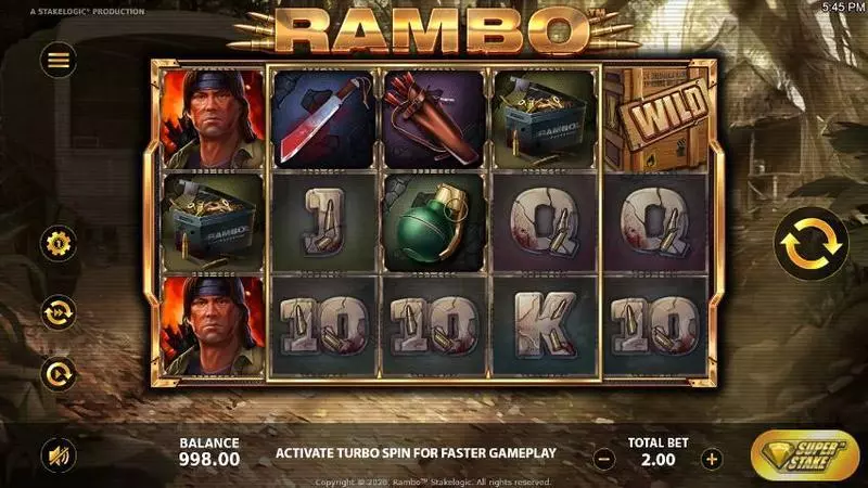Play Rambo Slot Main Screen Reels