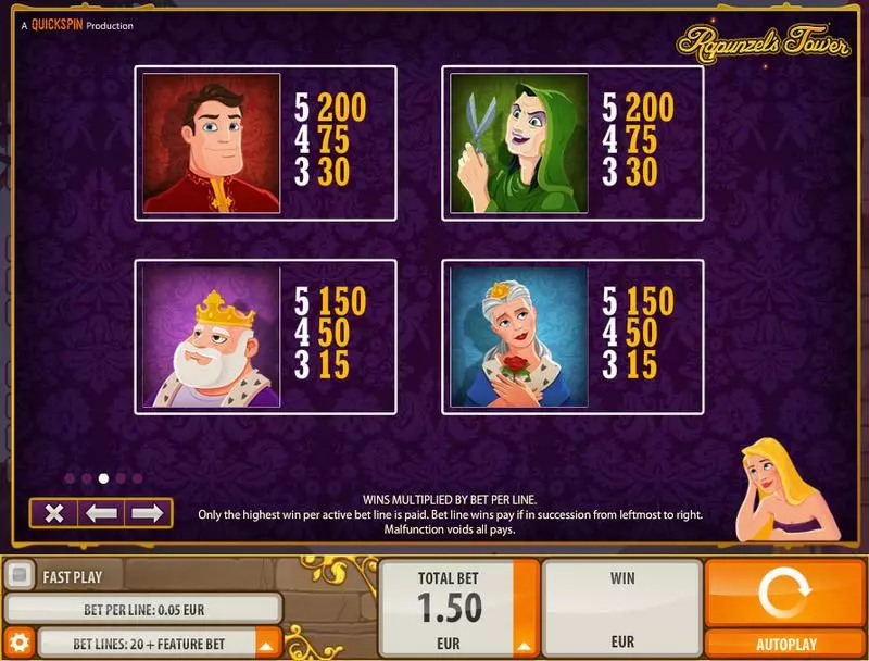 Play Rapunzel's Tower Slot Info and Rules