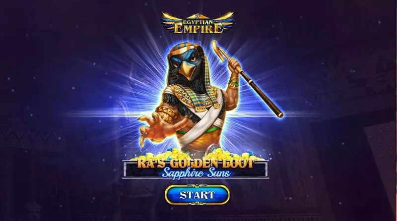 Play Ra’s Golden Loot – Sapphire Suns Slot Introduction Screen