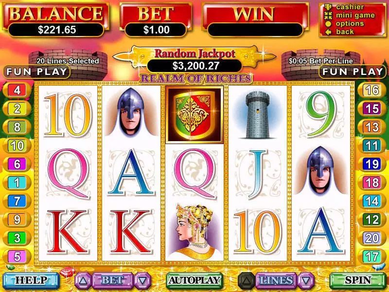 Play Realm of Riches Slot Main Screen Reels