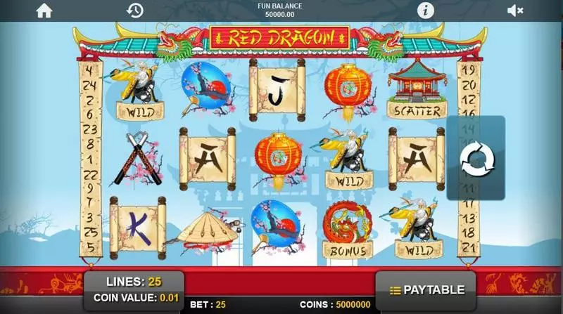 Play Red Dragon Slot Main Screen Reels