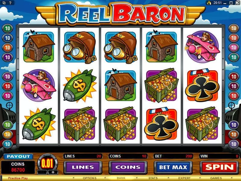 Play Reel Baron Slot Main Screen Reels