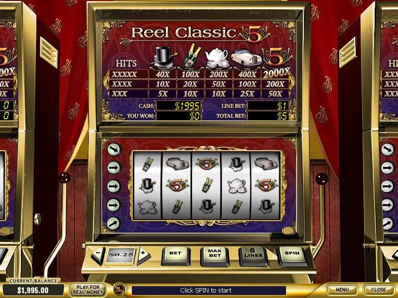 Play Reel Classic 5 Retro Slot Main Screen Reels